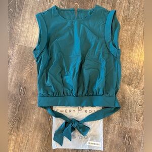 Emery & Rose Teal Tie-Back Tank Top. NWT.
